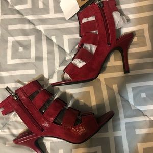 Harley Davidson red high heel sandals